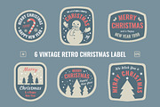 Christmas Retro Badges