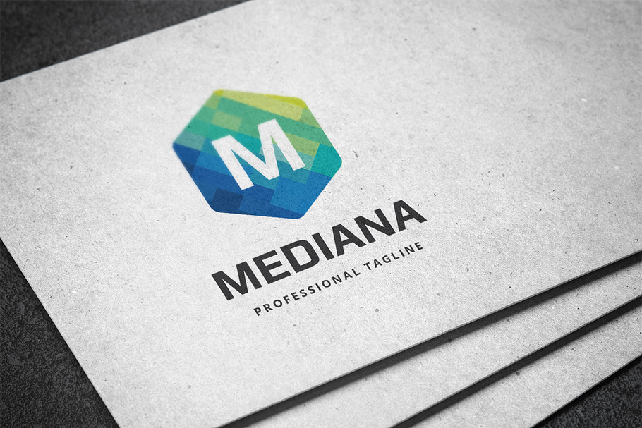 Mediana Letter M Logo in Logo Templates - product preview 8
