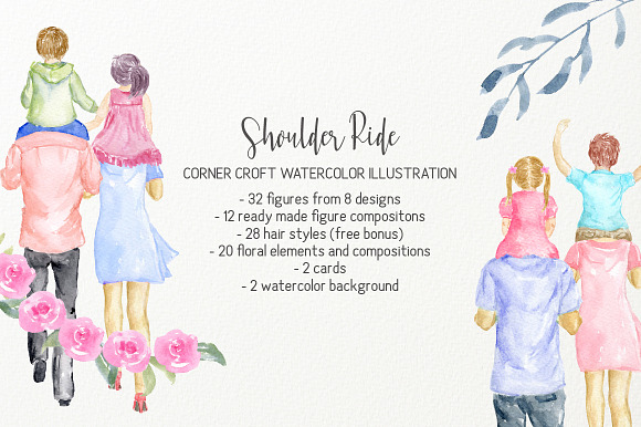 Shoulder Ride Illustration in Illustrations - product preview 1