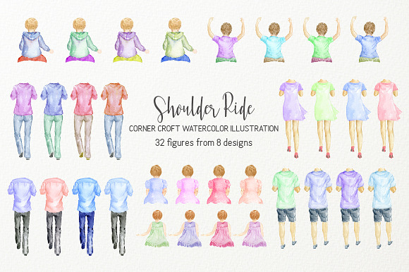 Shoulder Ride Illustration in Illustrations - product preview 2