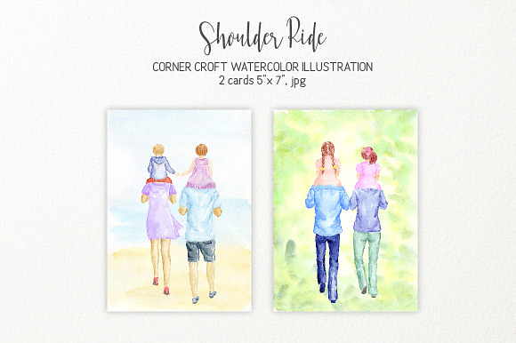 Shoulder Ride Illustration in Illustrations - product preview 6