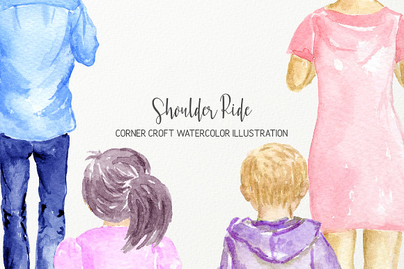Shoulder Ride Illustration in Illustrations - product preview 8
