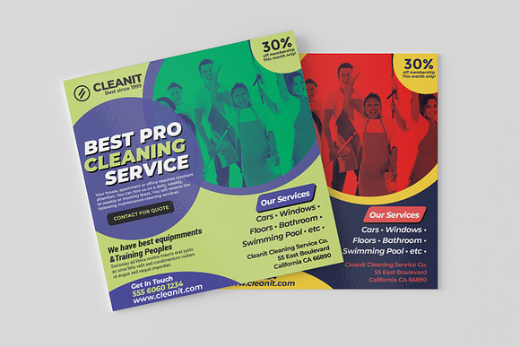 Cleaning Service Flyer in Flyer Templates - product preview 1
