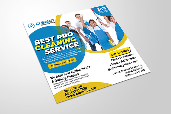Cleaning Service Flyer in Flyer Templates - product preview 2
