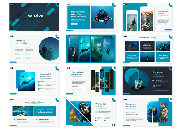 The Dive - Google Slides Template in Google Slides Templates - product preview 1