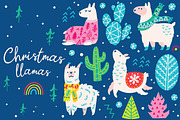 Christmas llamas
