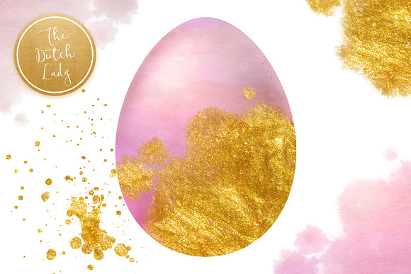 Sparkly Easter Eggs Clipart Set in Illustrations - product preview 2