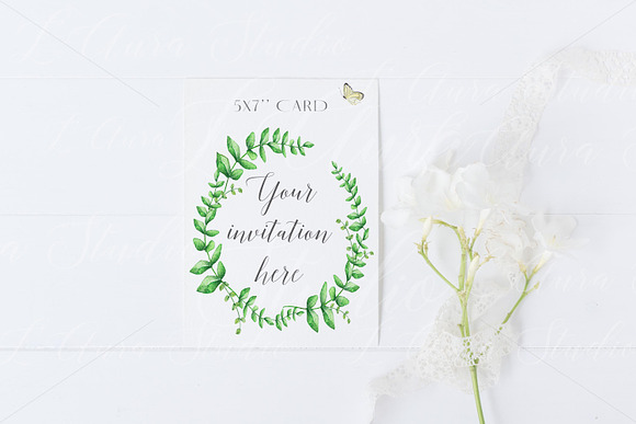 Floral Trendy Card Mockup - crd236 in Print Mockups - product preview 1