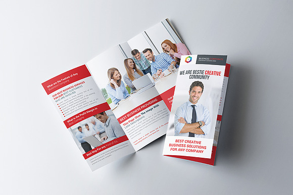 Flat Tri-fold Brochure Template in Brochure Templates - product preview 1