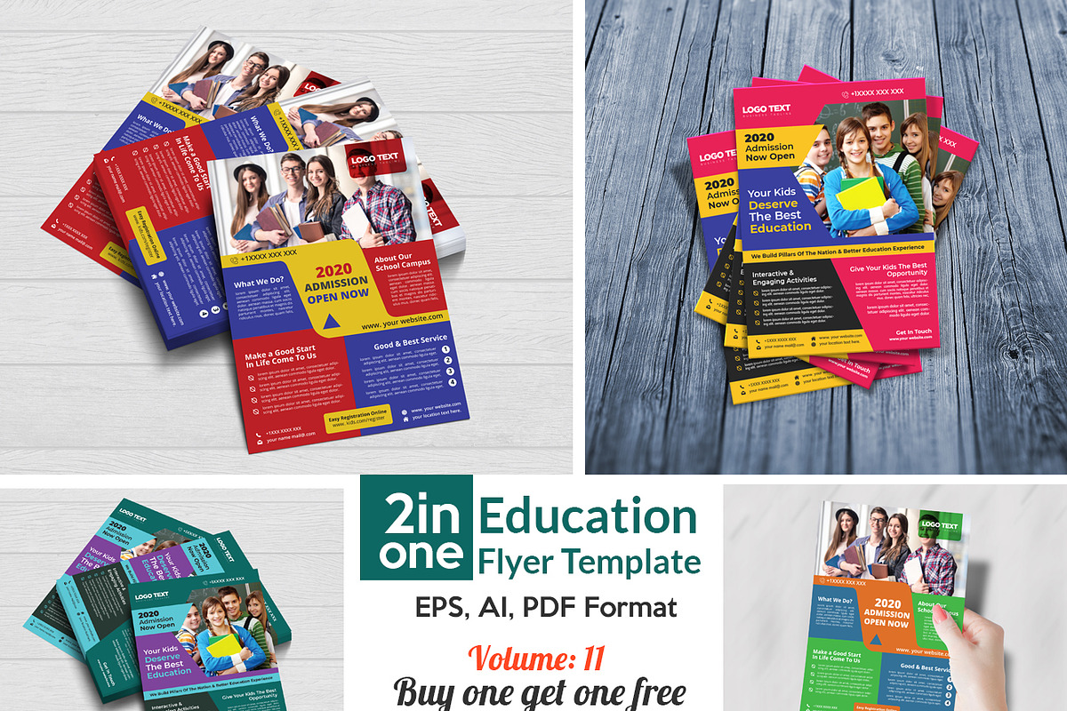 School Admission Flyer Templates in Flyer Templates - product preview 8