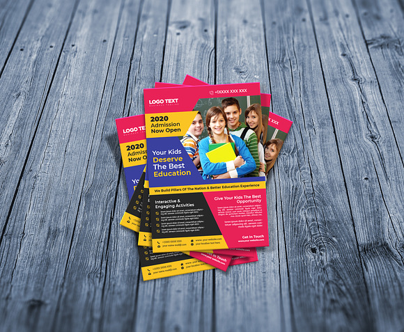 School Admission Flyer Templates in Flyer Templates - product preview 2