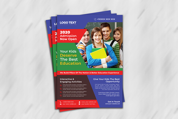 School Admission Flyer Templates in Flyer Templates - product preview 5