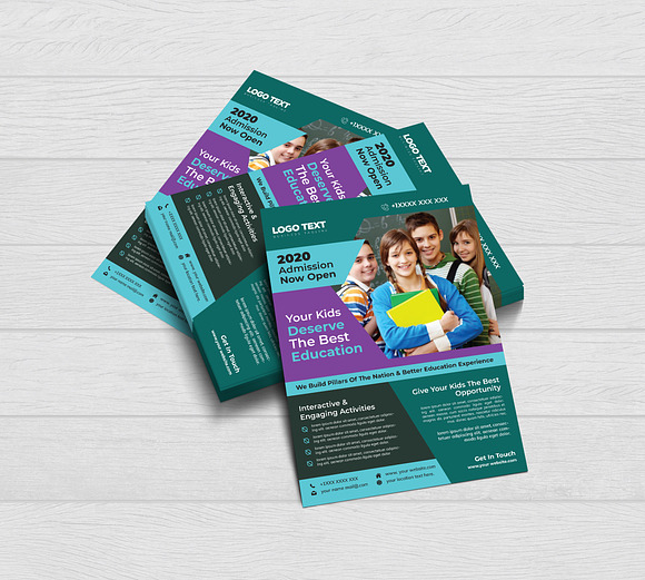 School Admission Flyer Templates in Flyer Templates - product preview 6