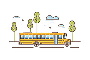 School bus line art