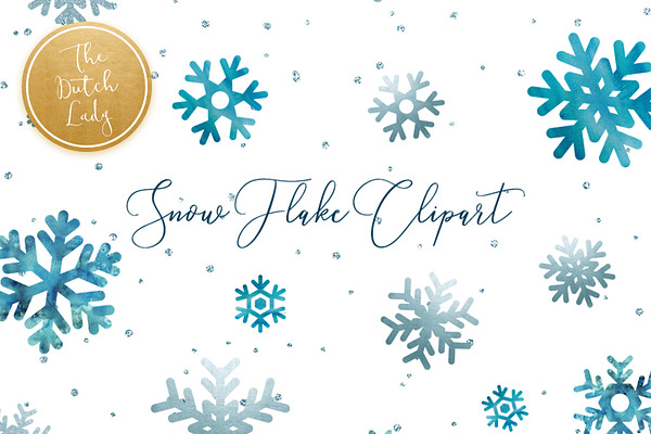 Snowflake & Snow Overlay Clipart Set