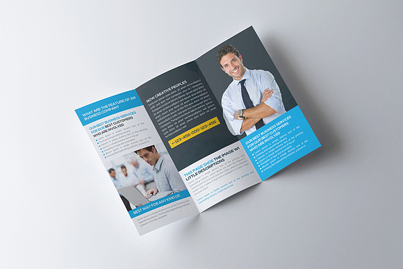 Professional Business Trifold in Brochure Templates - product preview 2