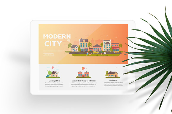 City buildings in flat design style in Illustrations - product preview 6