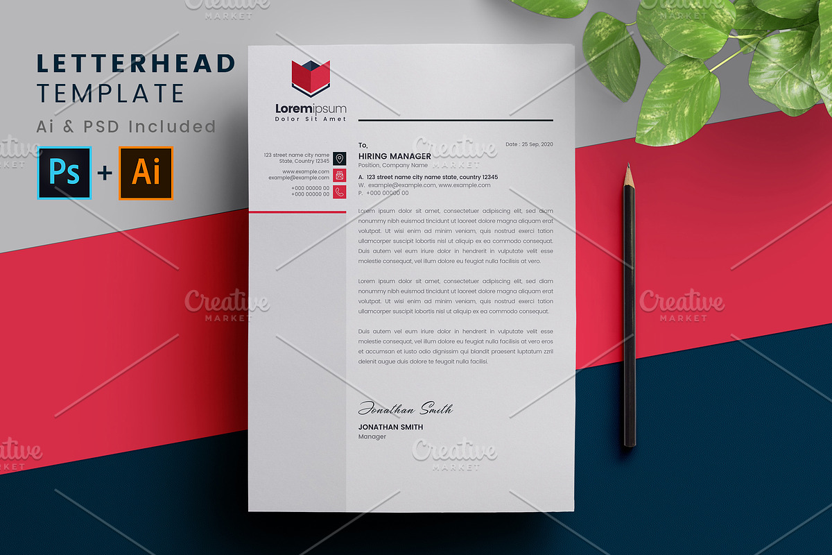 Minimal Letterhead in Stationery Templates - product preview 8