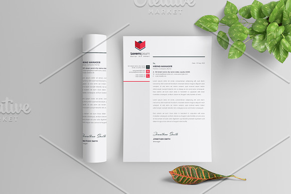 Minimal Letterhead in Stationery Templates - product preview 2