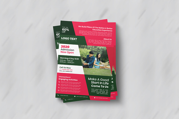 Admission Flyer Templates in Flyer Templates - product preview 1
