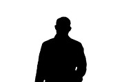 Graphic Silhouette Man With Suit and