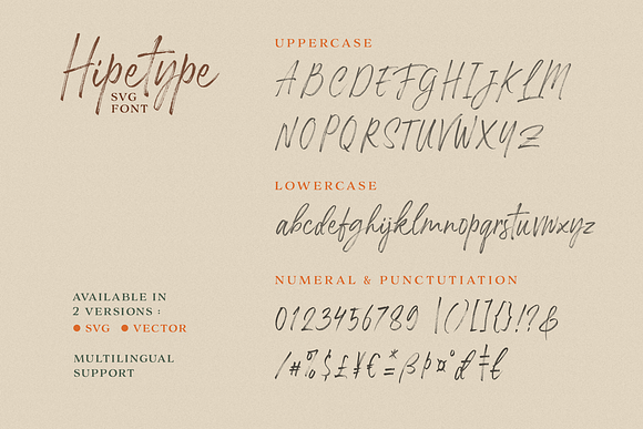Hipetype SVG Font in Script Fonts - product preview 9