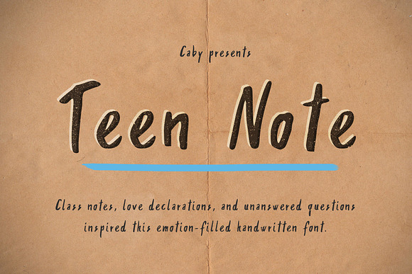 Teen Note - Handwritten Font in Display Fonts - product preview 1