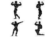 Bodybuilding, vector icon