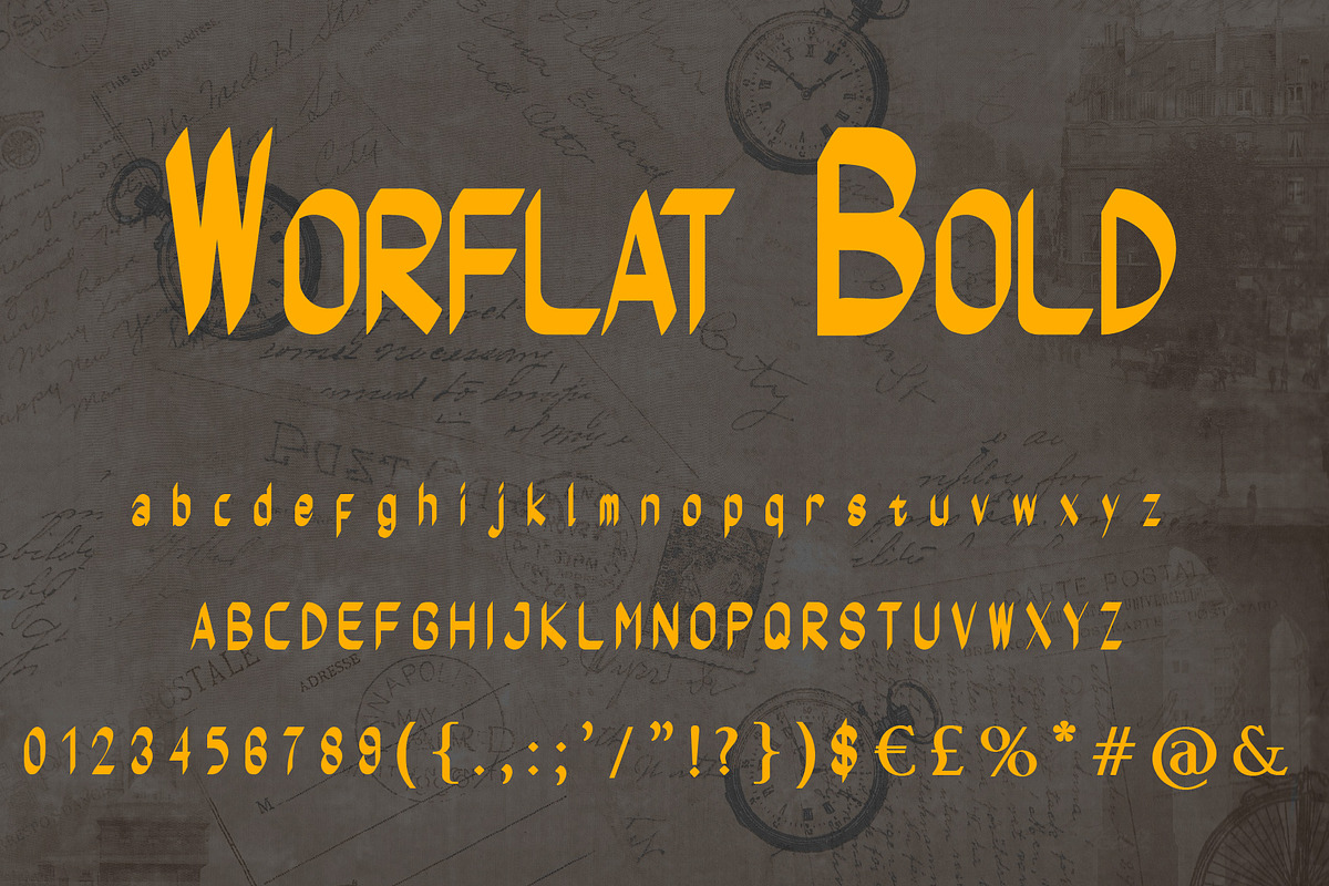 Worflat Style Font in Display Fonts - product preview 5