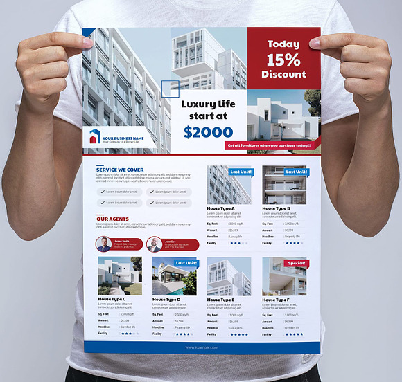 Real Estate Poster Banner Template in Flyer Templates - product preview 1