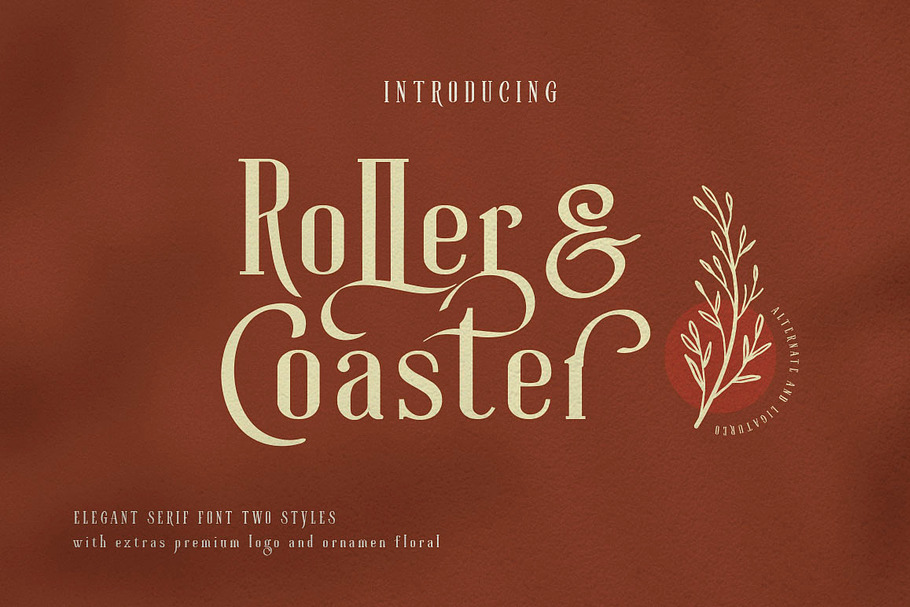 Roller Coaster Serif (Bonus) in Serif Fonts - product preview 8