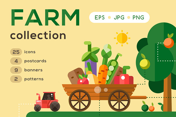 Farm & Agriculture Elements Set