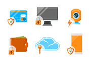 Electronic devices & security icons