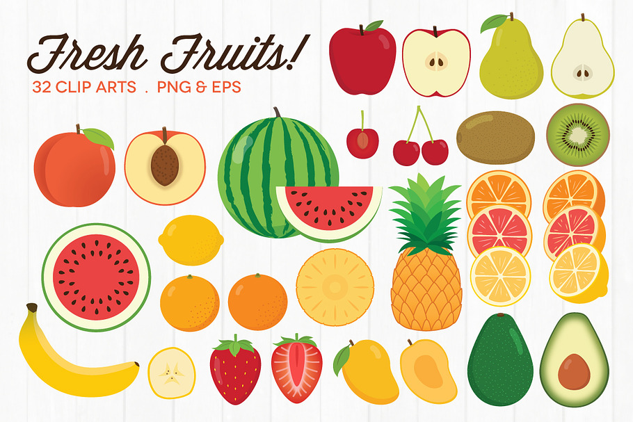 Fresh Fruit Clip Art
