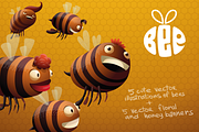 Bees bundle, vector