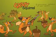 Crazy Squirrel bundle, vector