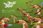 Dear deer bundle, vector