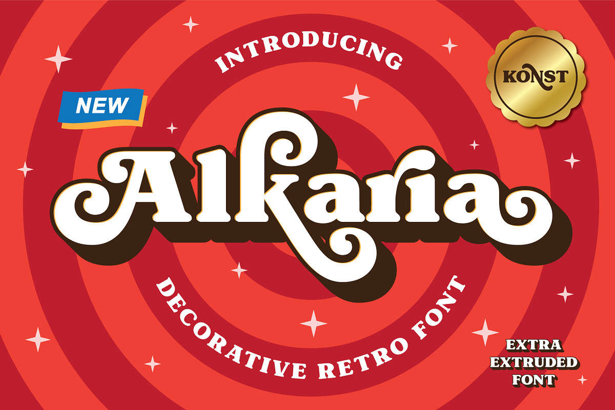 Alkaria - Vintage Retro Decorative in Fonts - product preview 8