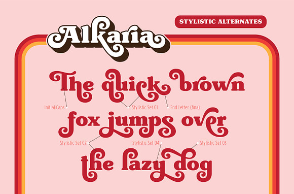 Alkaria - Vintage Retro Decorative in Fonts - product preview 5