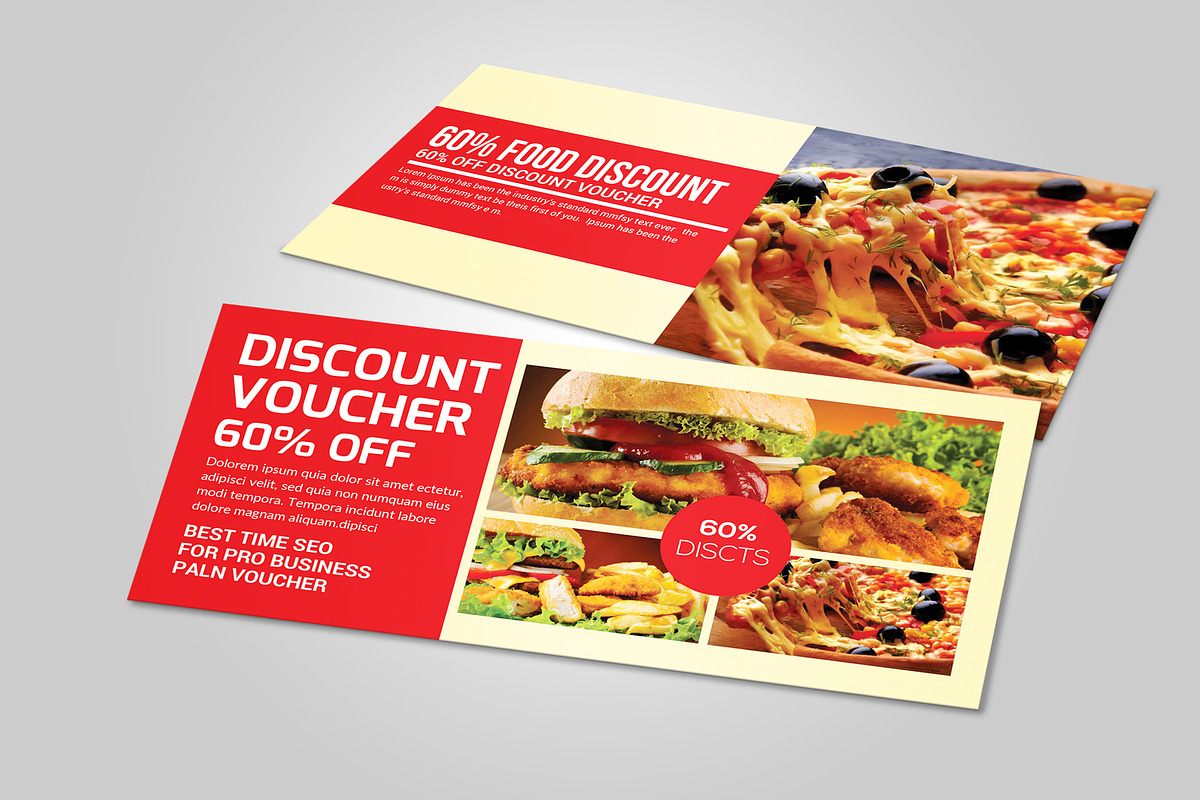 Food Gift Voucher Template in Card Templates - product preview 8