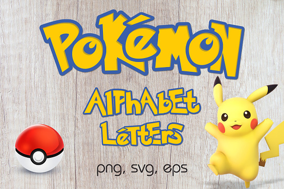 Pokemon Alphabet Letters in Graphics - product preview 1