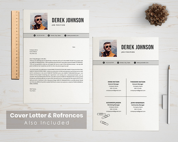 Resume Template With Photo in Resume Templates - product preview 1