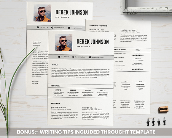 Resume Template With Photo in Resume Templates - product preview 2