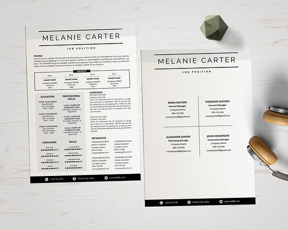 Simple Clean Resume Template in Resume Templates - product preview 3