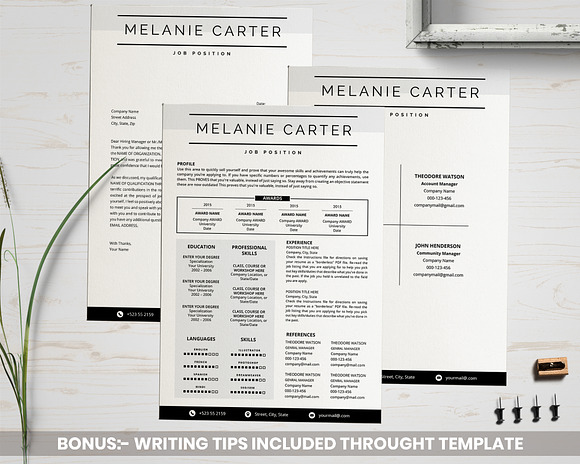 Simple Clean Resume Template in Resume Templates - product preview 4
