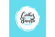 Cookies for Santa Lettering Doodle