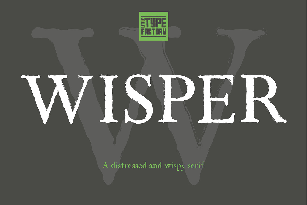 Wisper - distressed serif font in Serif Fonts - product preview 8