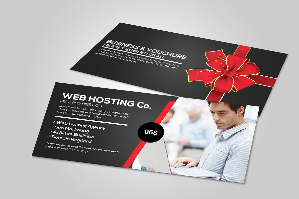 Corporate Business Gift Vouchers in Card Templates - product preview 8