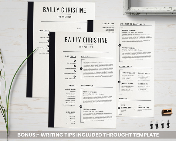 Clean Cv Template Design in Resume Templates - product preview 4