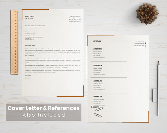 Cv Template with Cover Letter in Resume Templates - product preview 1